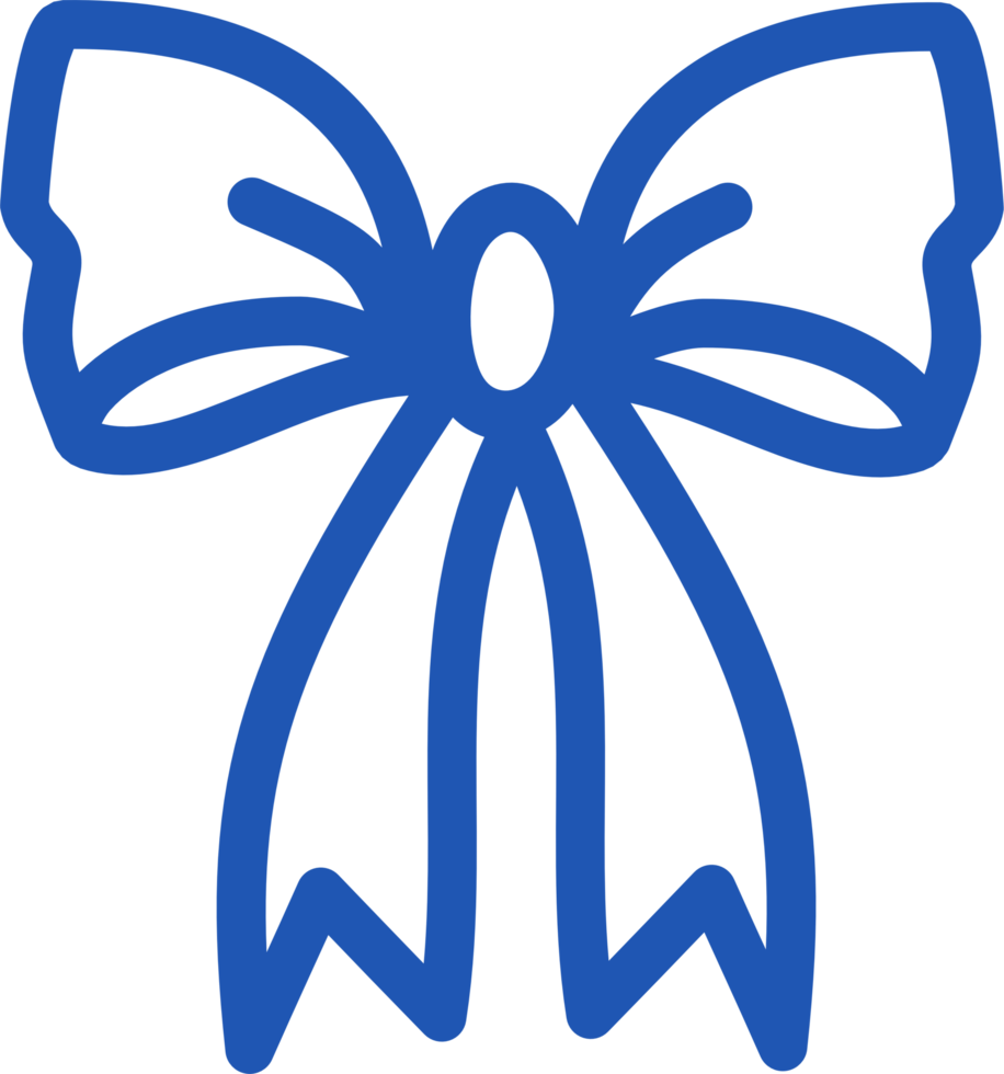 Cute blue bow png