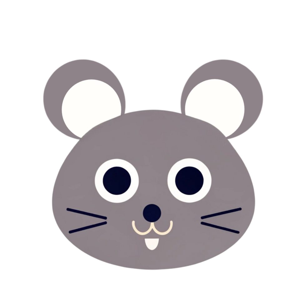 Cute Mouse Head Isolated png