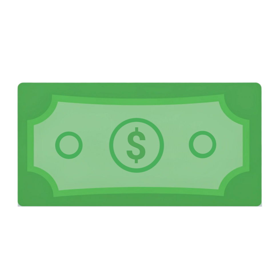 Paper Money Note Isolated on Transparent png