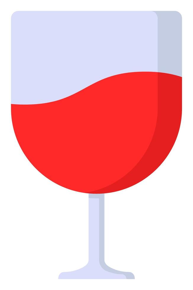 Red wine glass icon isolated on white background. vector