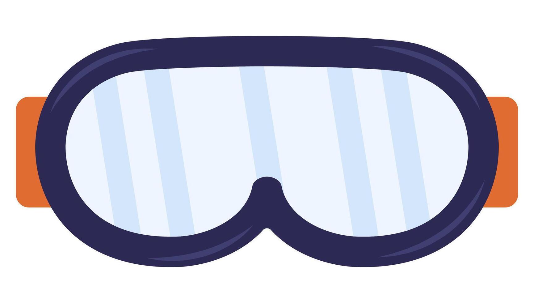 Safety goggles flat icon isolated on white background. vector