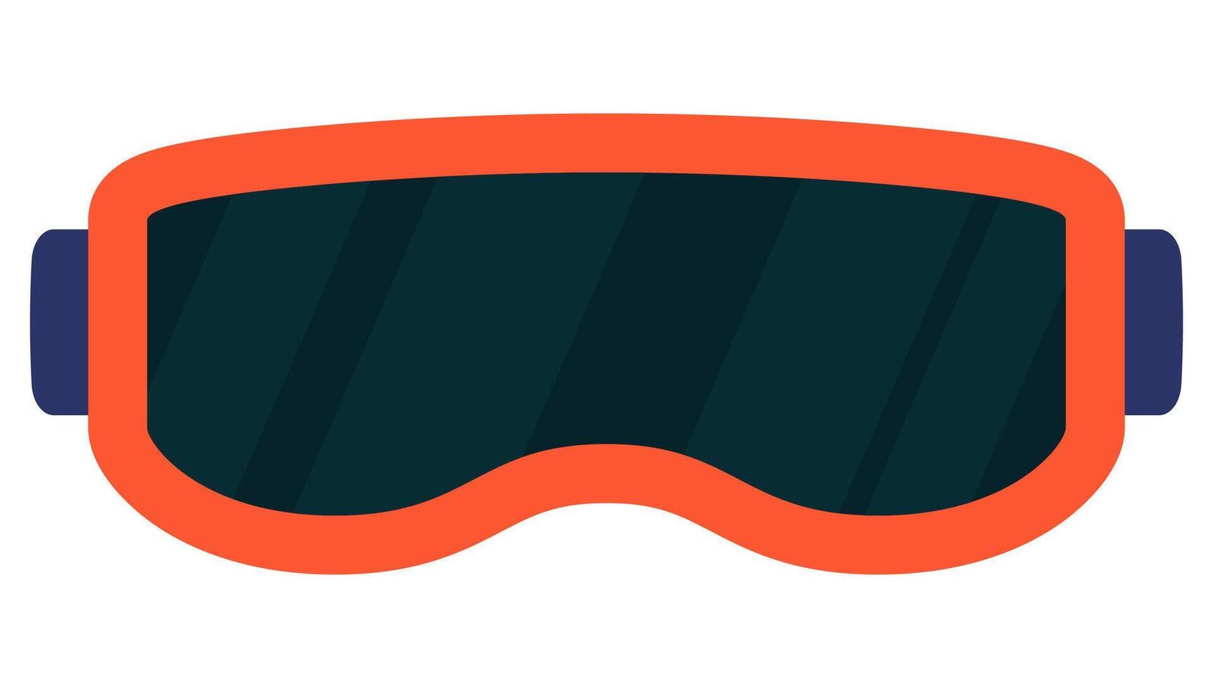 Ski goggles winter icon isolated on white background. vector