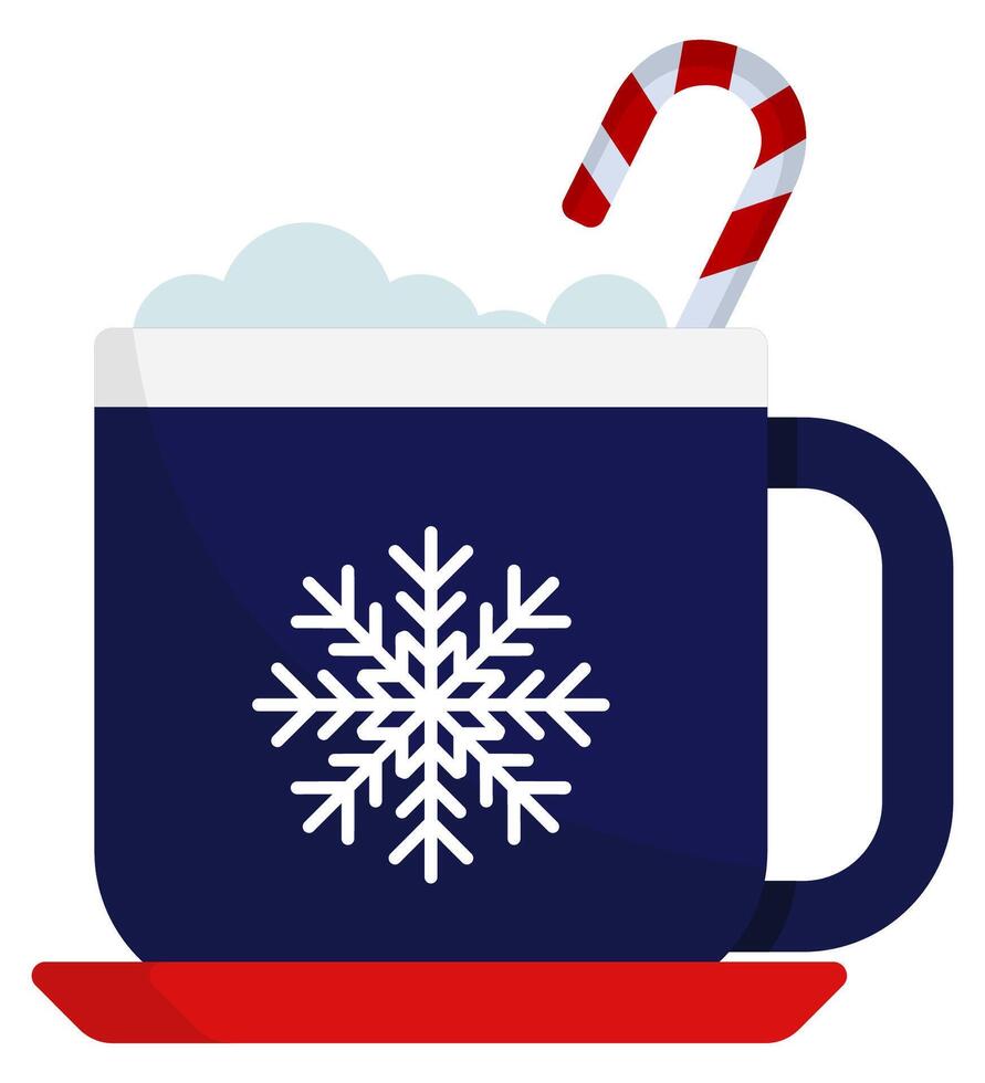 Winter cup flat icon isolated on white background. vector