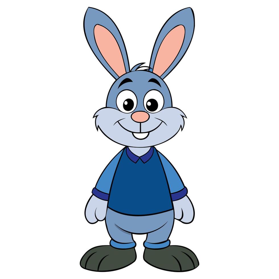 Charming Bunny Illustration, Cute and Playful Design vector