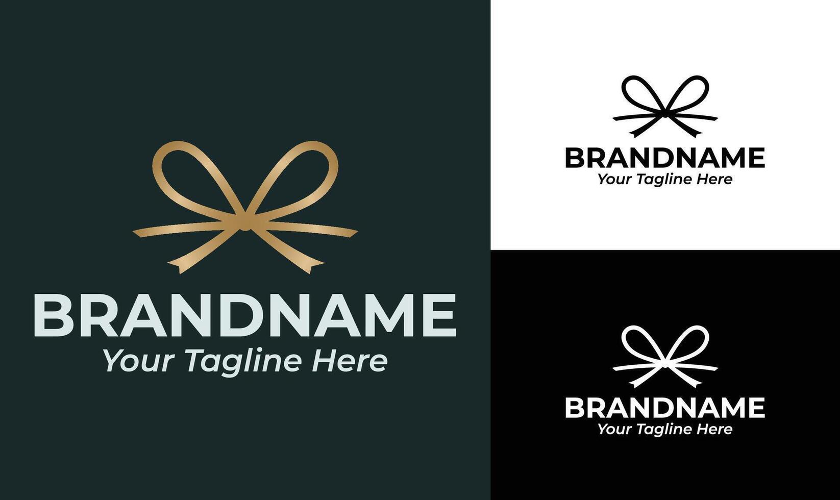 Elegant Ribbon Bow Logo Design for Events and Gift Branding vector