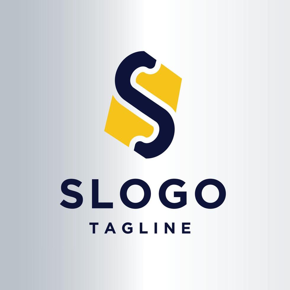 S letter logo design. vector