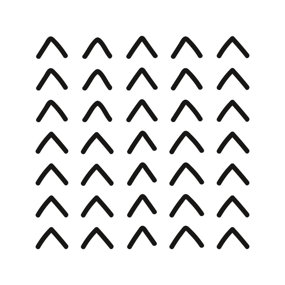 Hand drawn abstract triangle arrows repeat print. Modern irregular geometric pattern vector