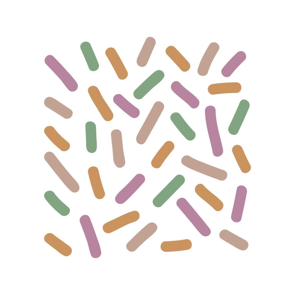 Hand drawn abstract colorful confetti pattern. Birthday party print for celebration card vector