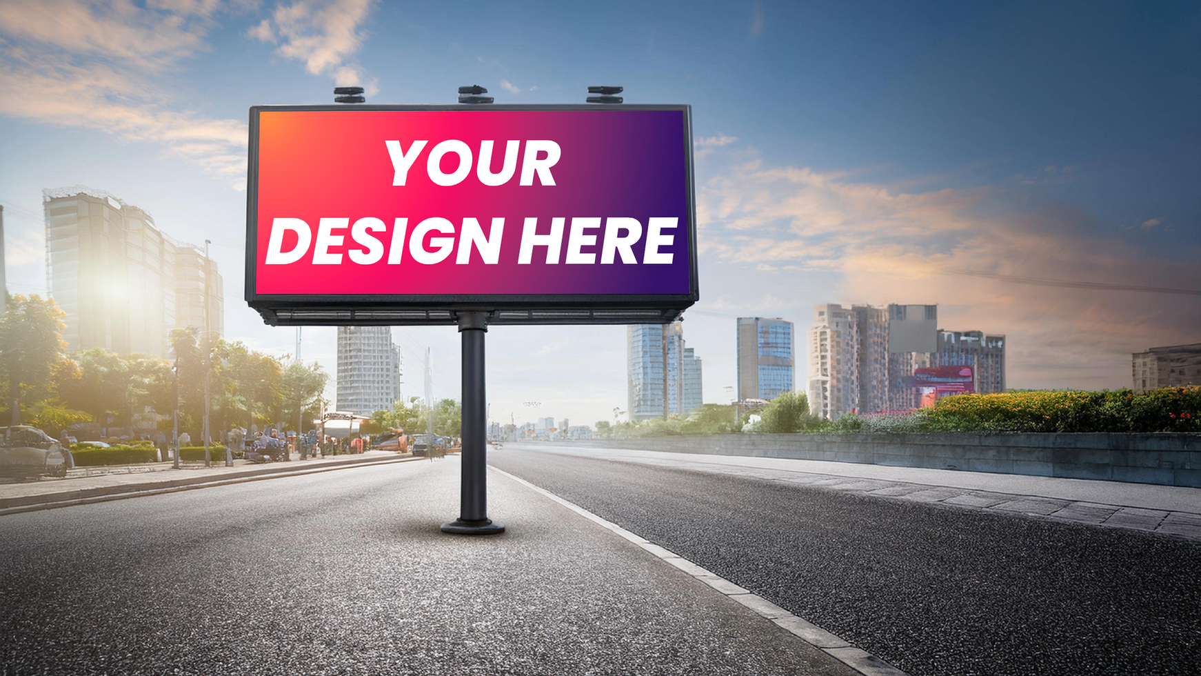 The Future of Advertising Billboard Mockup in Action psd
