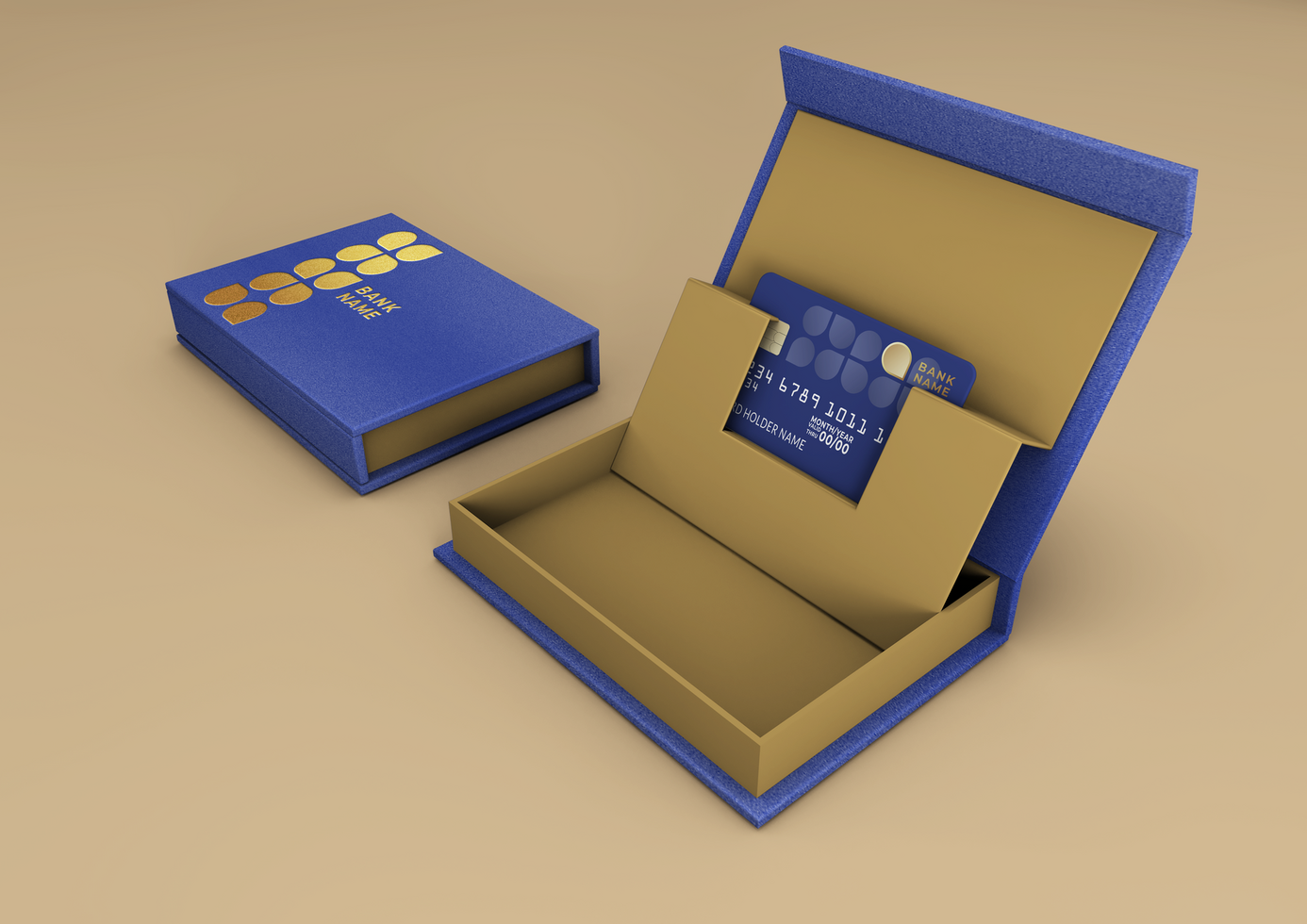 credit card box holder psd