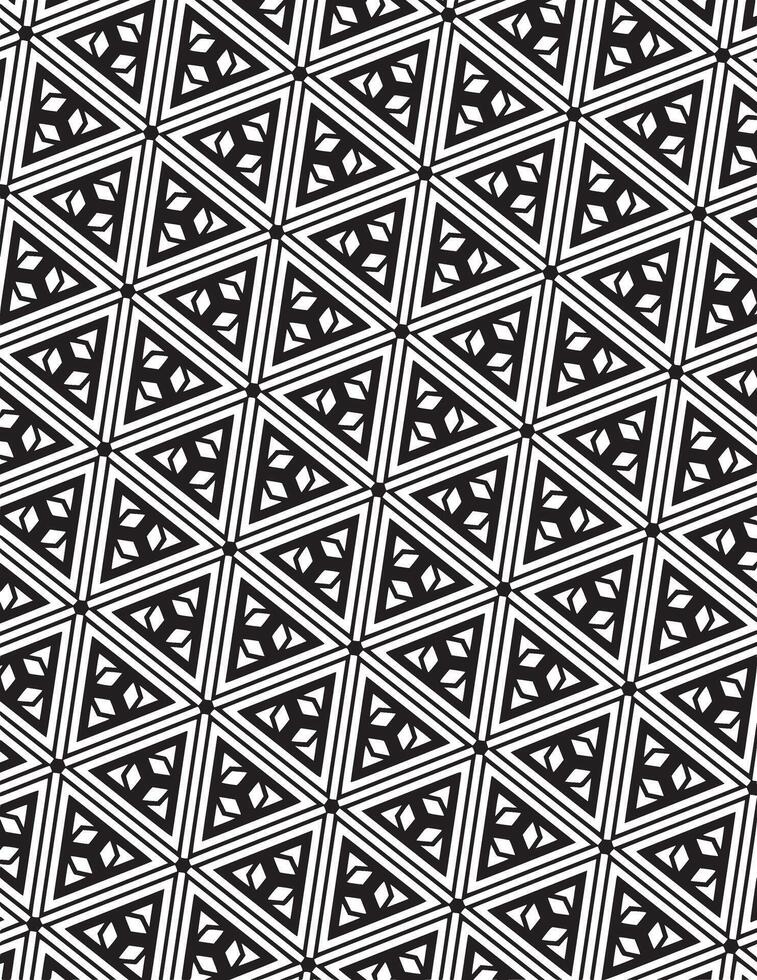 Triangles In Geometric Pattern Background Black And White vector