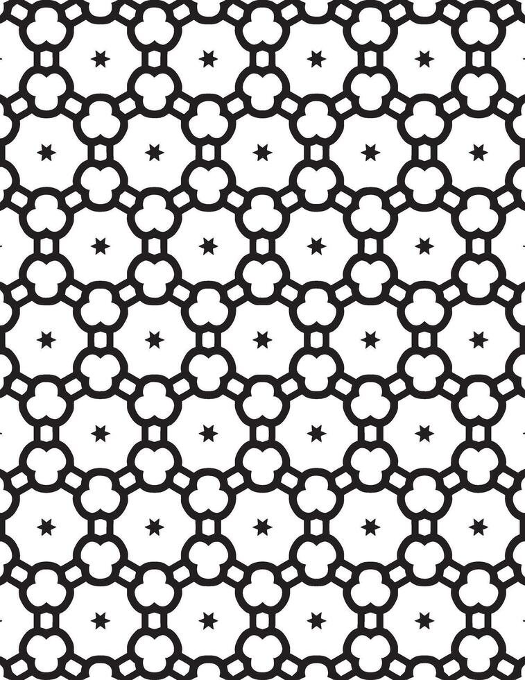 Popcorn Geometric Pattern Black And White vector