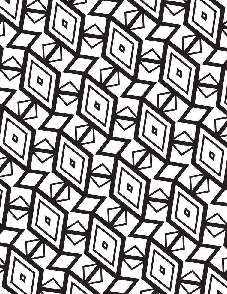 Art Deco Zigzag Lines Geometric Pattern Black And White vector