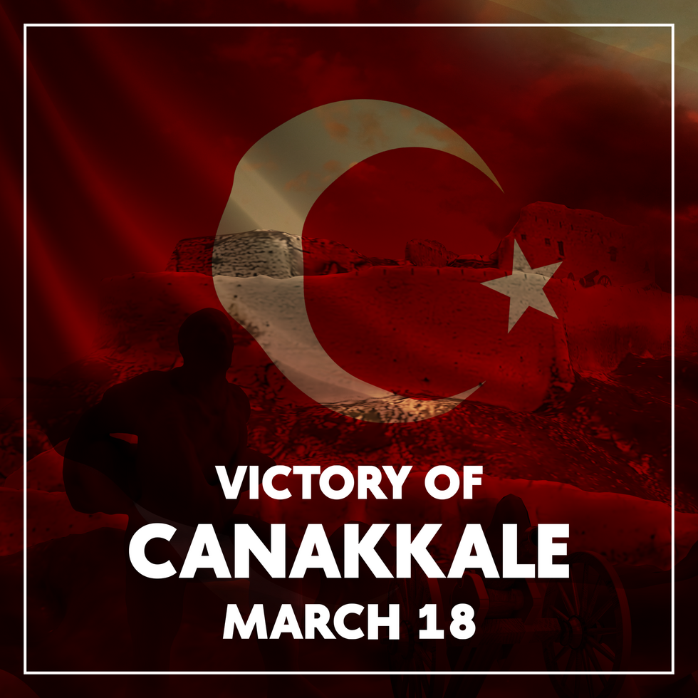 Turkish victory of canakkale. March 18. psd