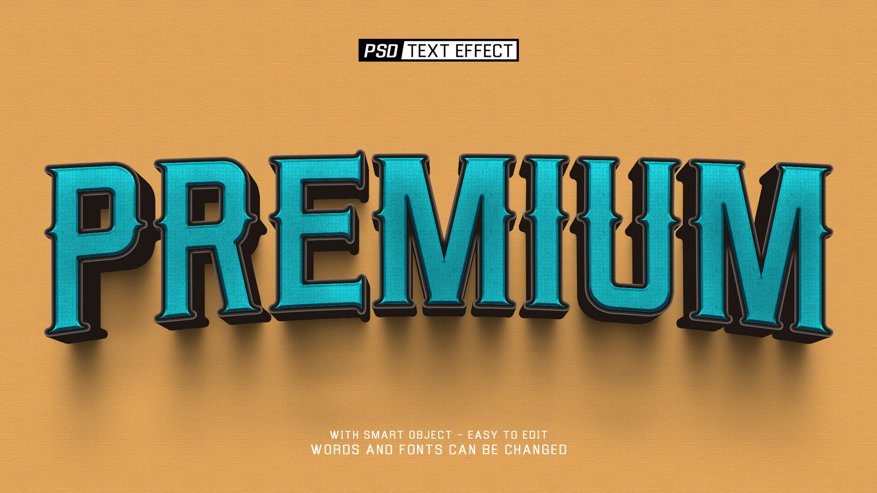 premium 3d text effect psd