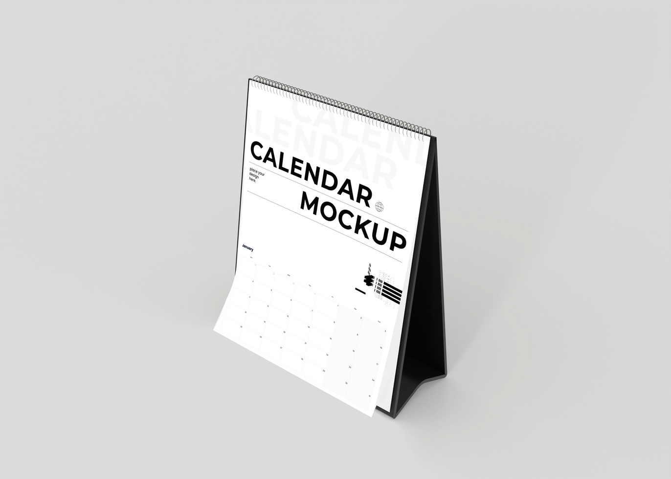 Decorative Desk Calendar Mockup psd
