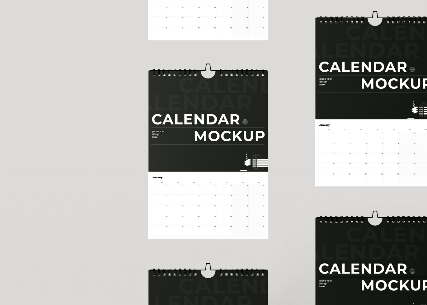 Wall Calendar Mockup psd