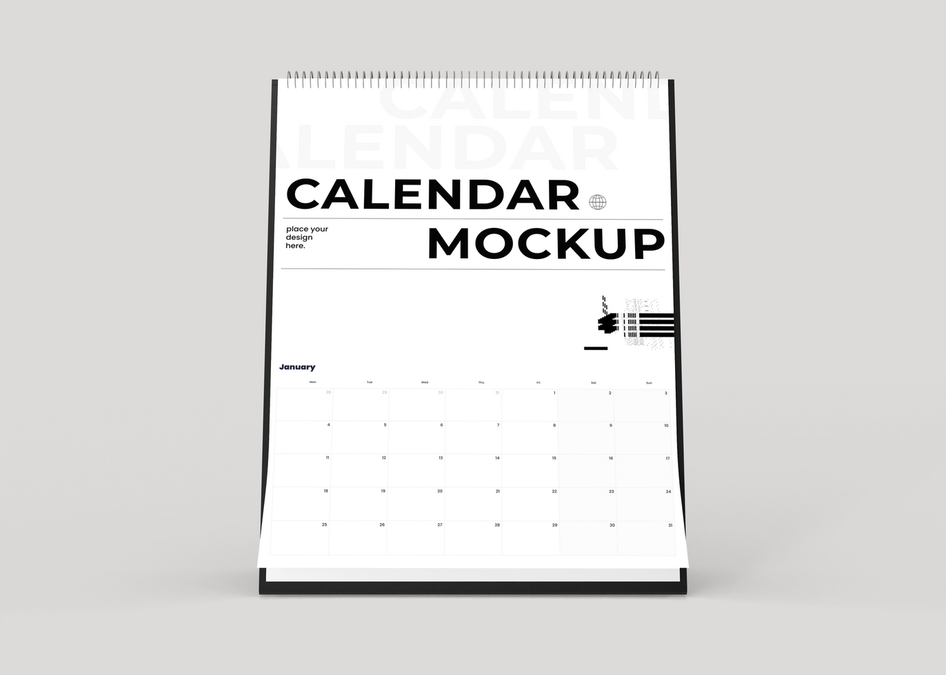 Branding Desk Calendar Mockup psd