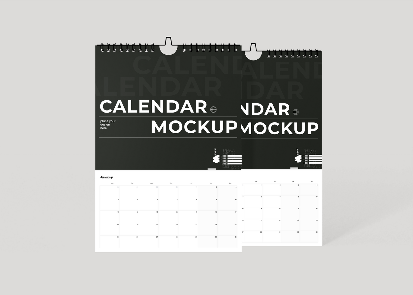 Home Wall Calendar Mockup psd