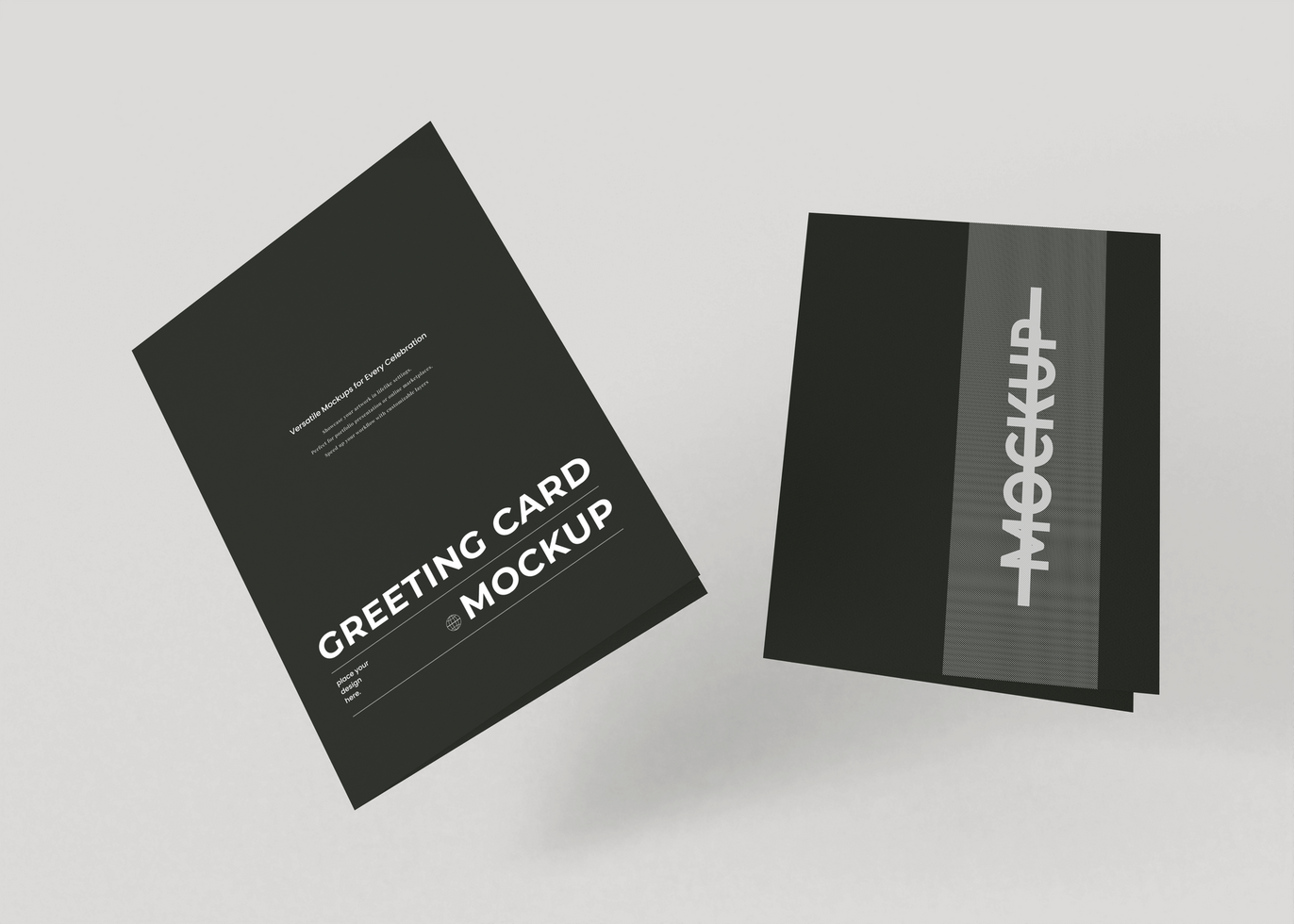 Flat Lay Greeting Card Mockup psd