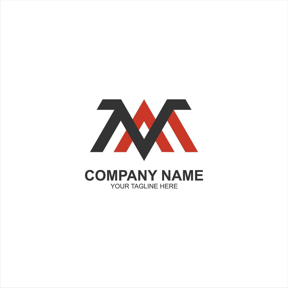 company logo ma initial with creative illustration vector