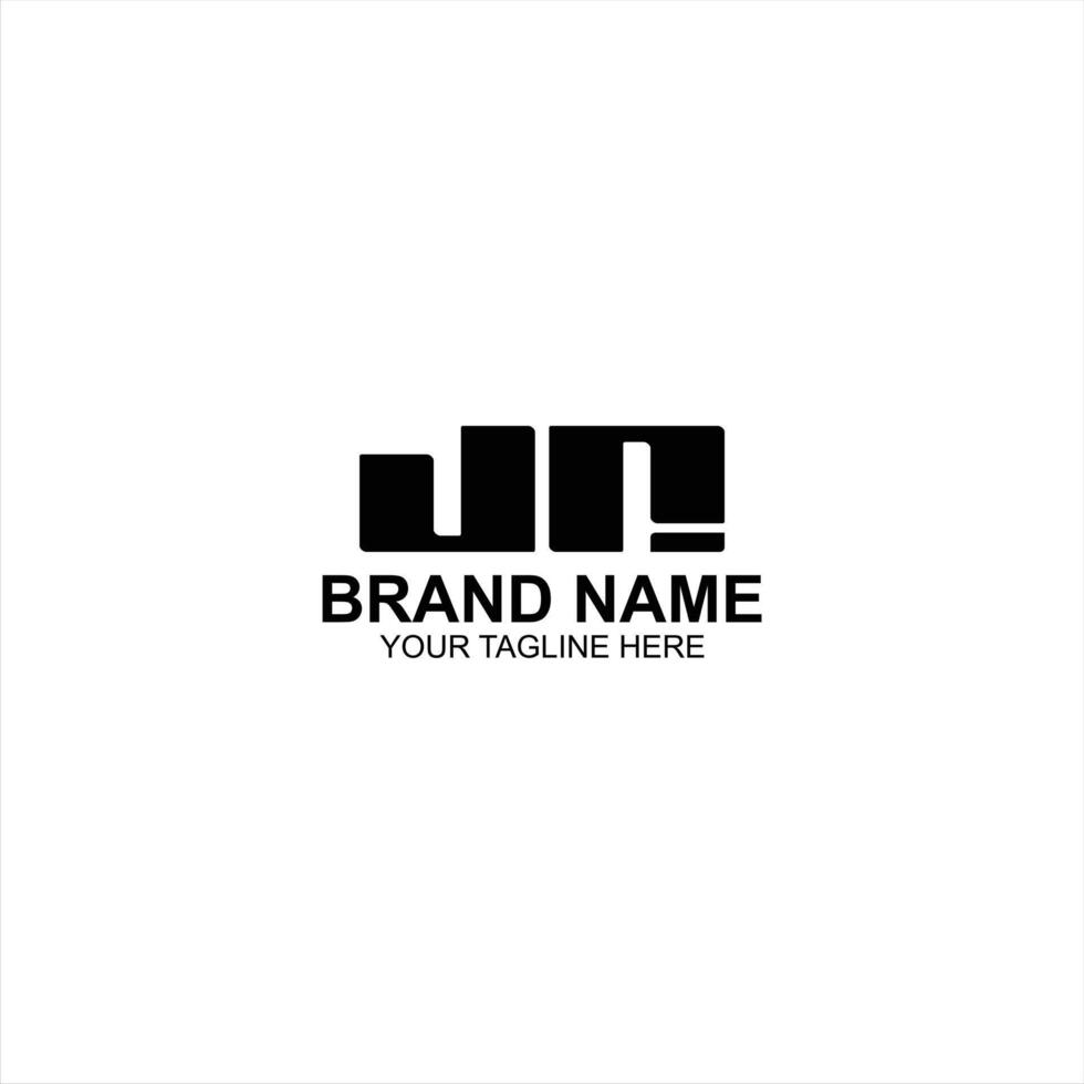 brand logo un initial icon with creative illustration vector