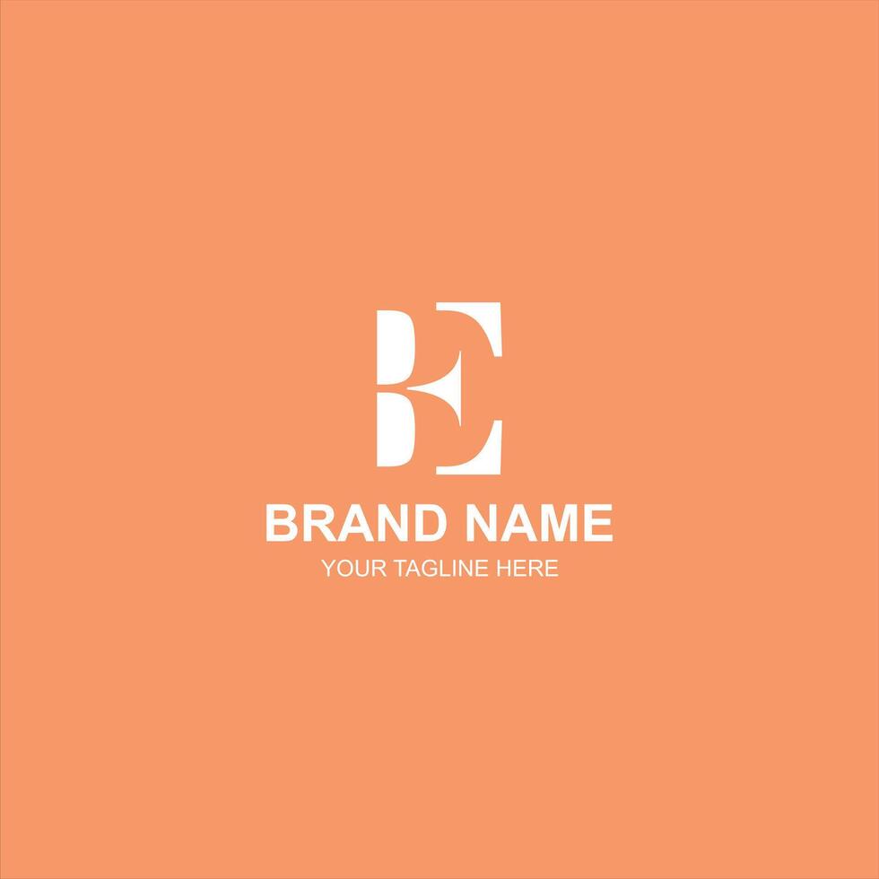 brand logo be initial icon with creative illustration vector