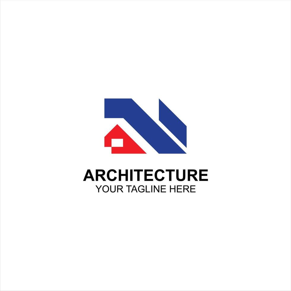 architecture logo icon with creative illustration vector