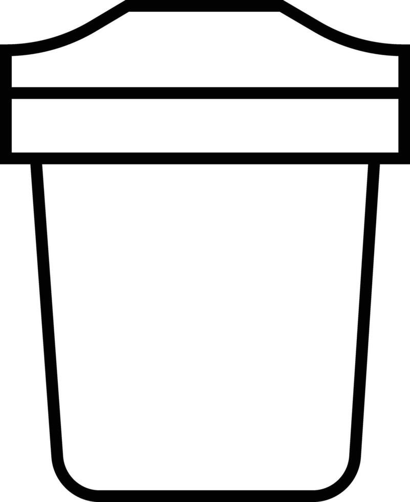 Trash bin Garbage icon in line. for apps or web trash dustbin sign icon isolated on elements Waste Disposal, Waste Management, Landfill, Can, Dumping, Dumpster vector