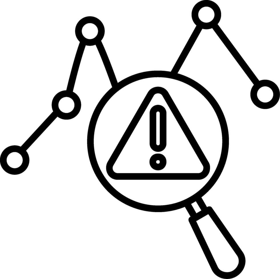 Detection Line Icon vector