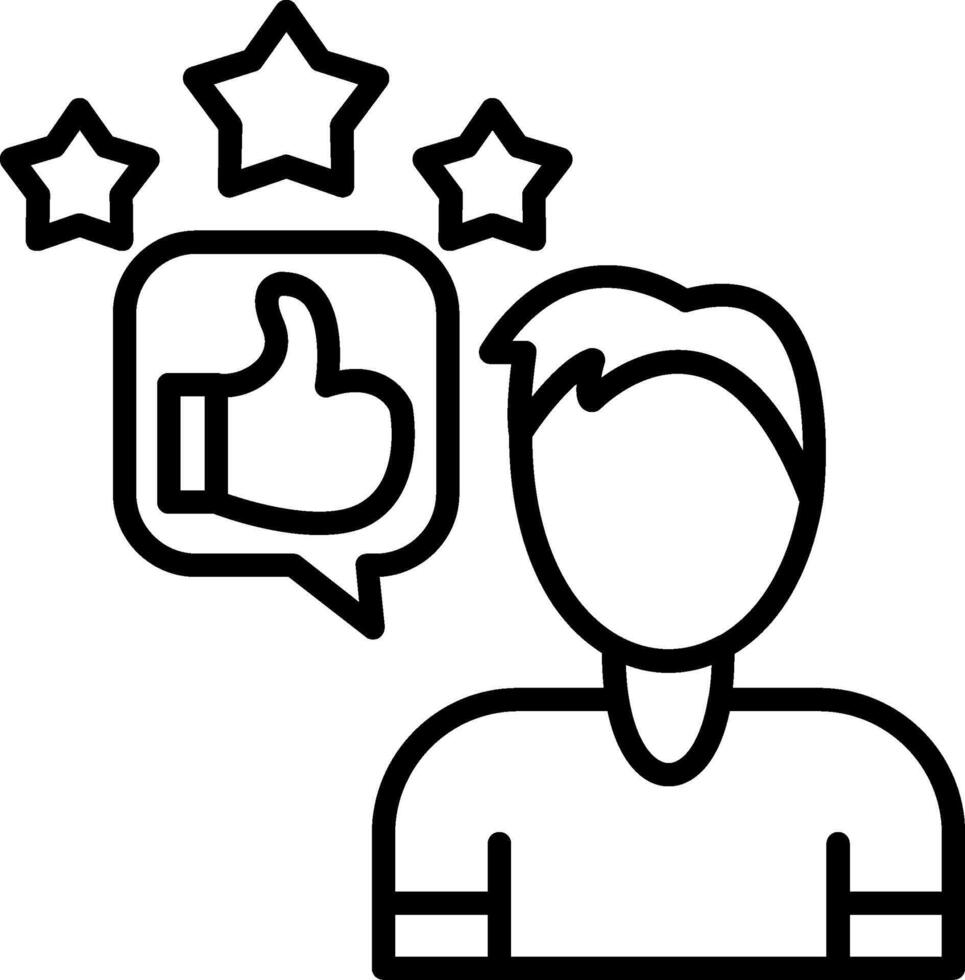 Feedback Line Icon vector