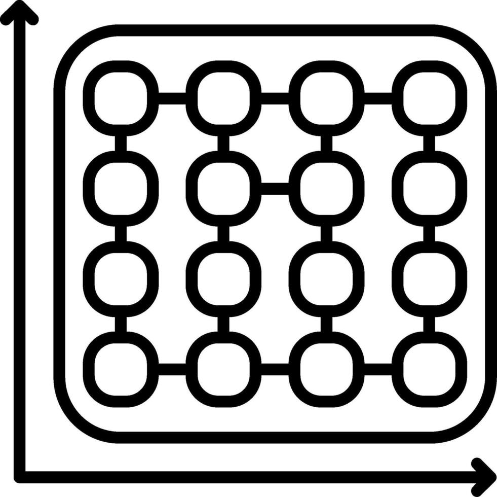 Matrix Line Icon vector