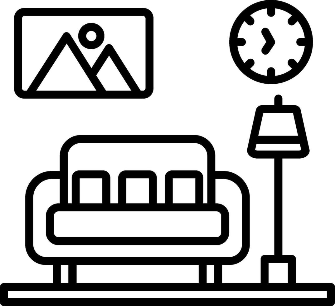 Living Room Line Icon vector
