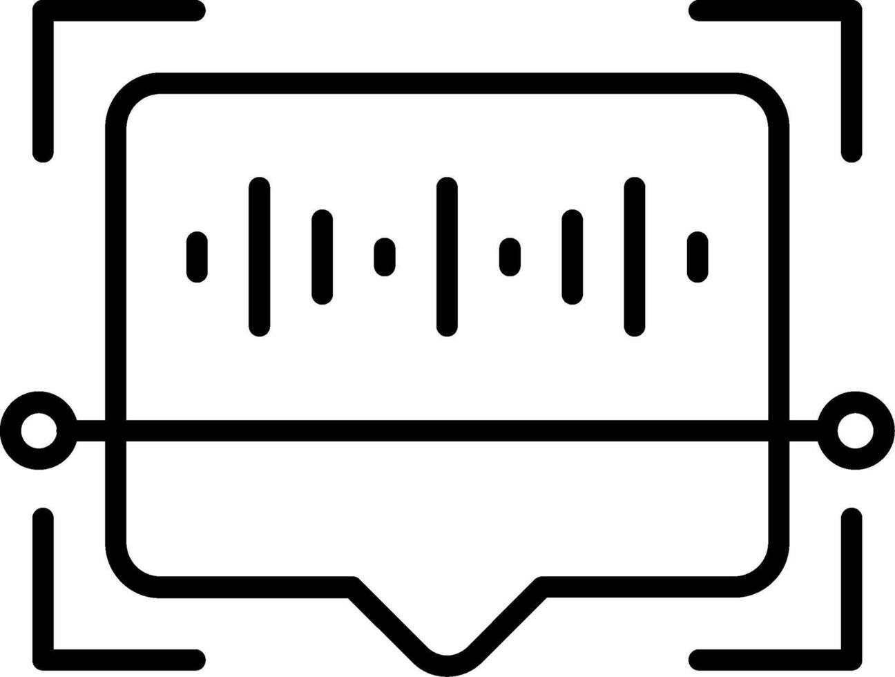 Voice Recognition Line Icon vector