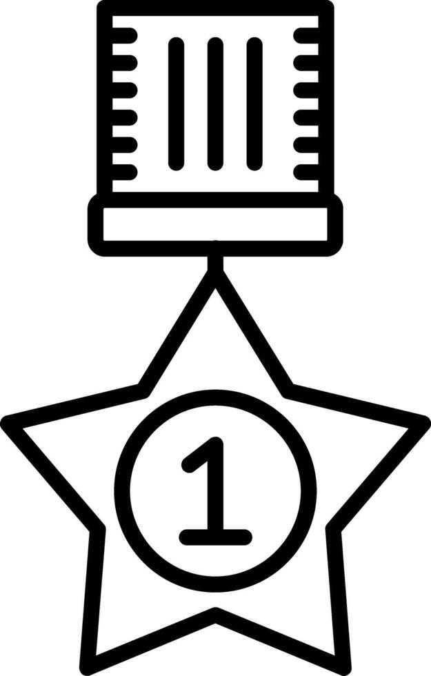 1st Prize Line Icon vector