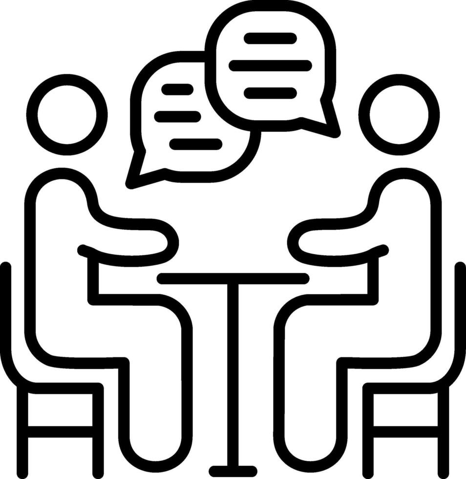 Coaching Line Icon vector