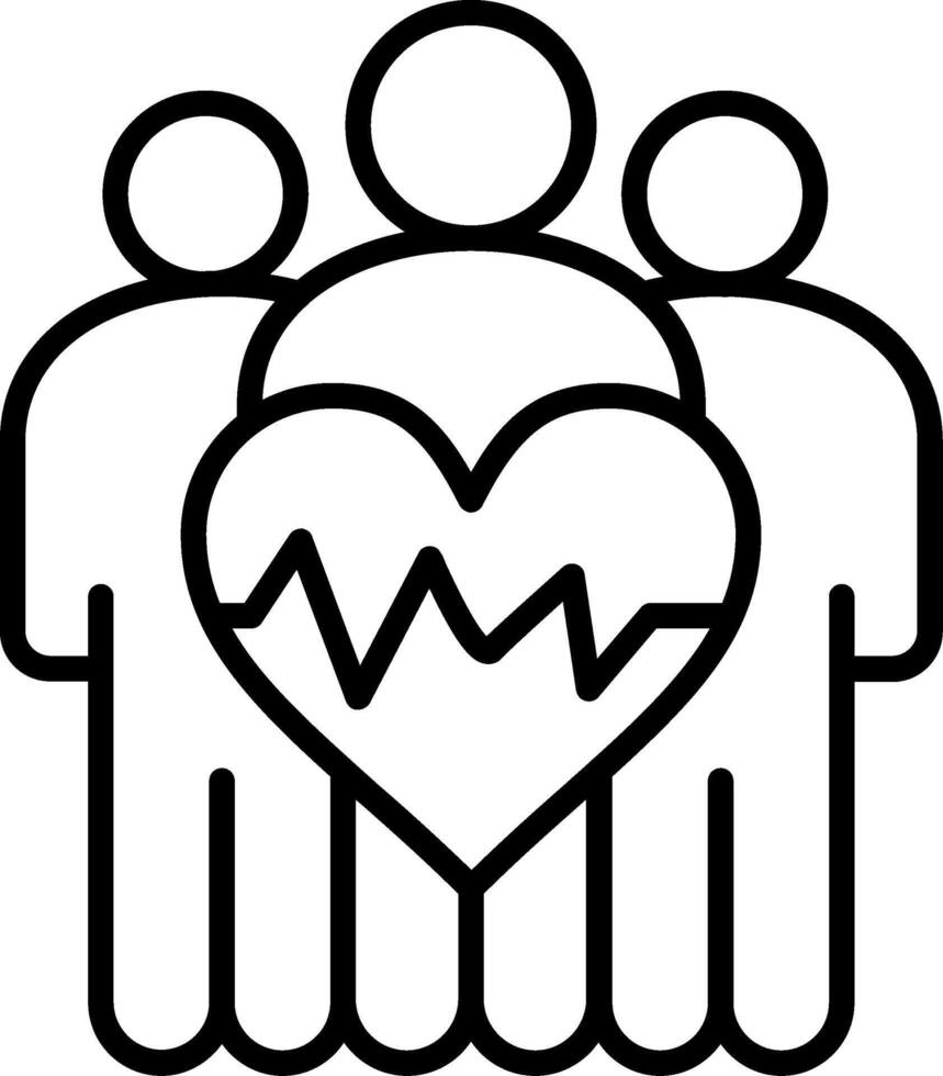 Family Line Icon vector
