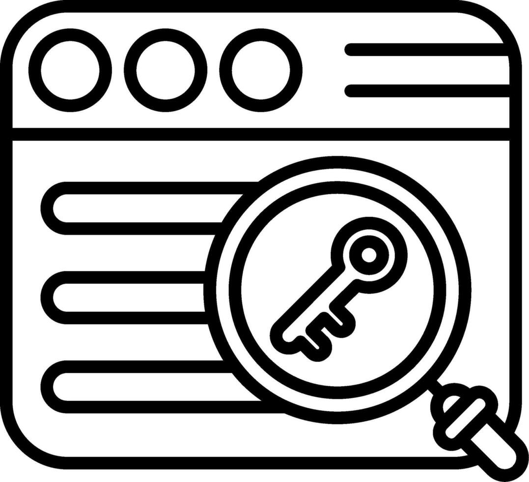 Keyword Line Icon vector