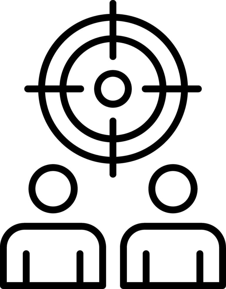 Target Line Icon vector
