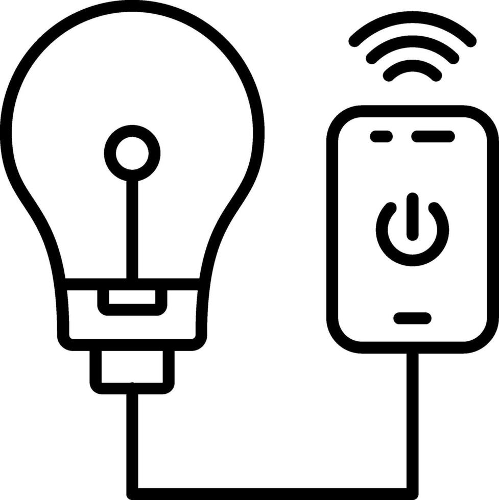 Smart Light Line Icon vector