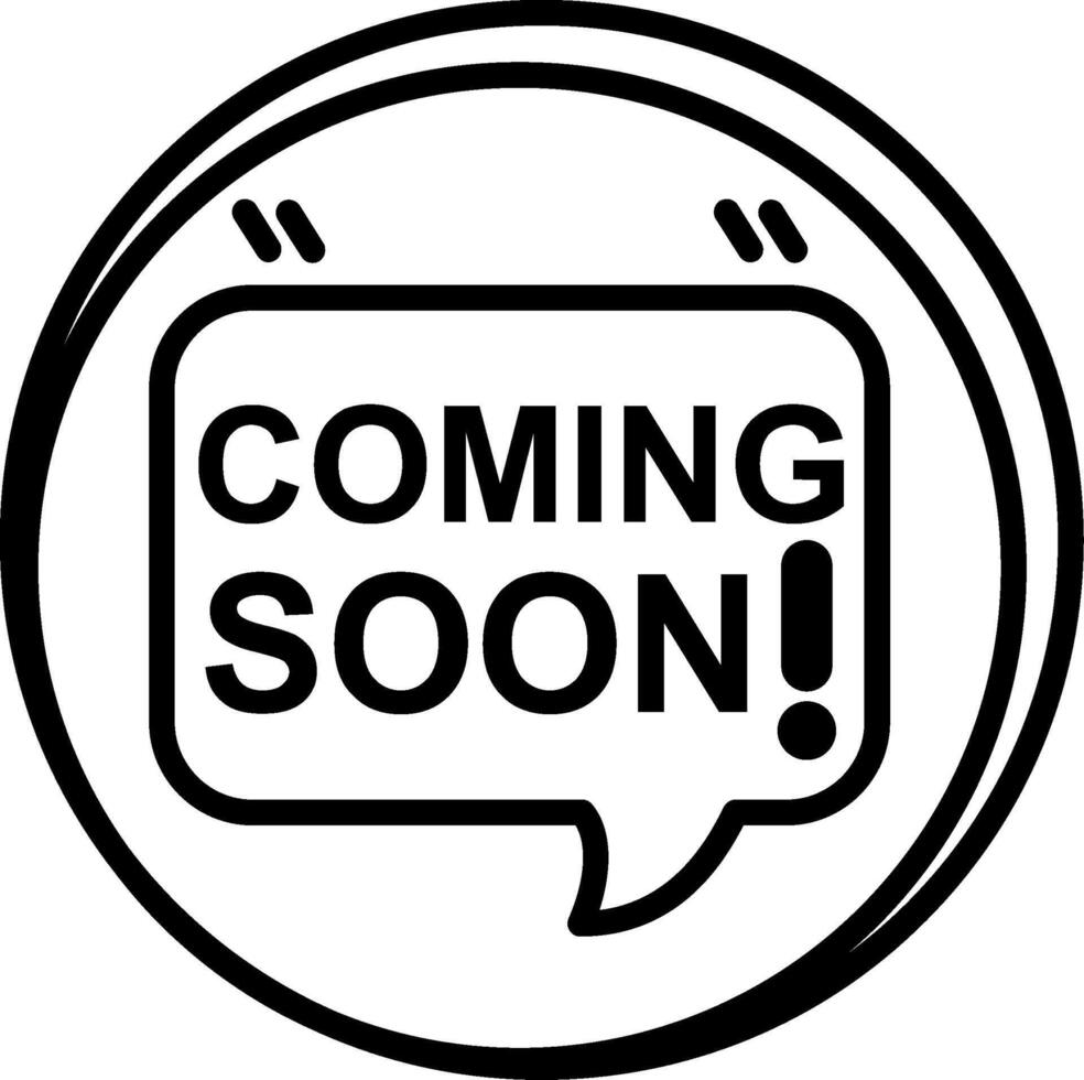 Coming Soon Line Icon vector