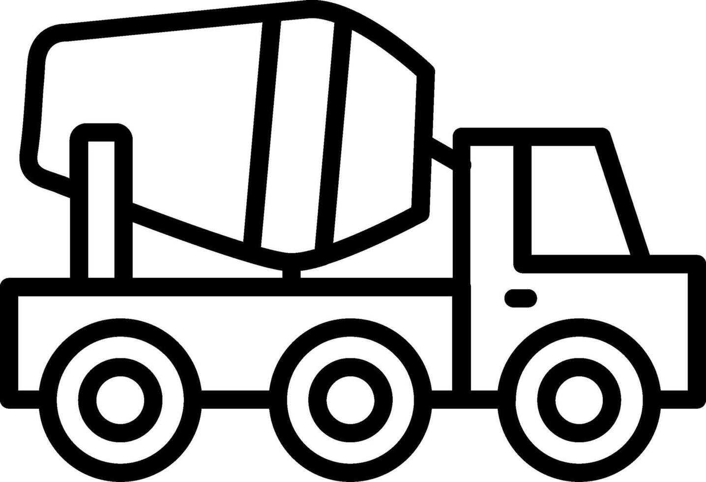 Mixer Truck Line Icon vector