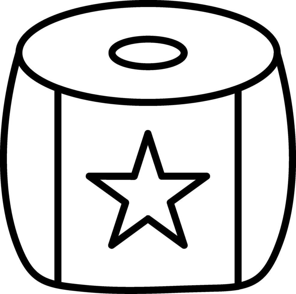 Pouf Line Icon vector