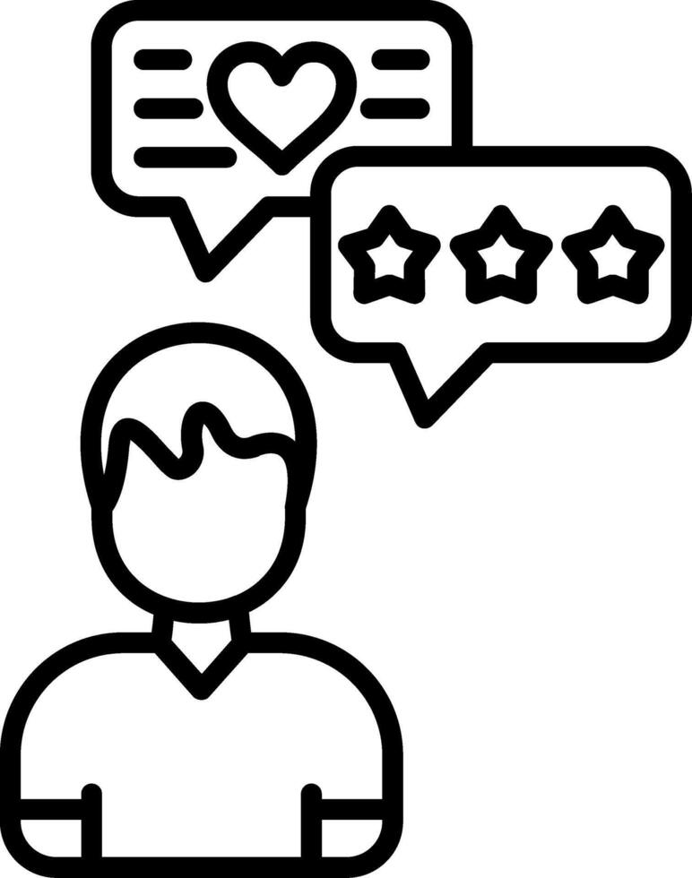 Review Line Icon vector