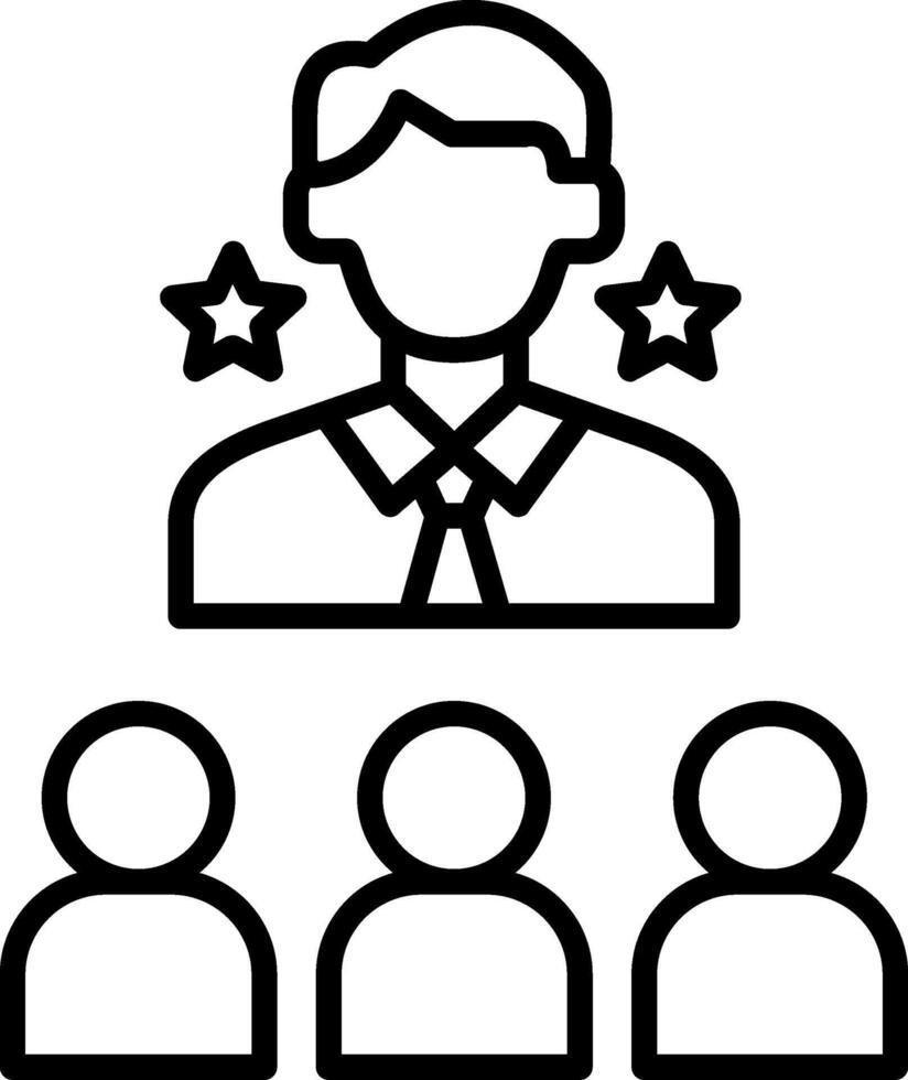 Leads Line Icon vector