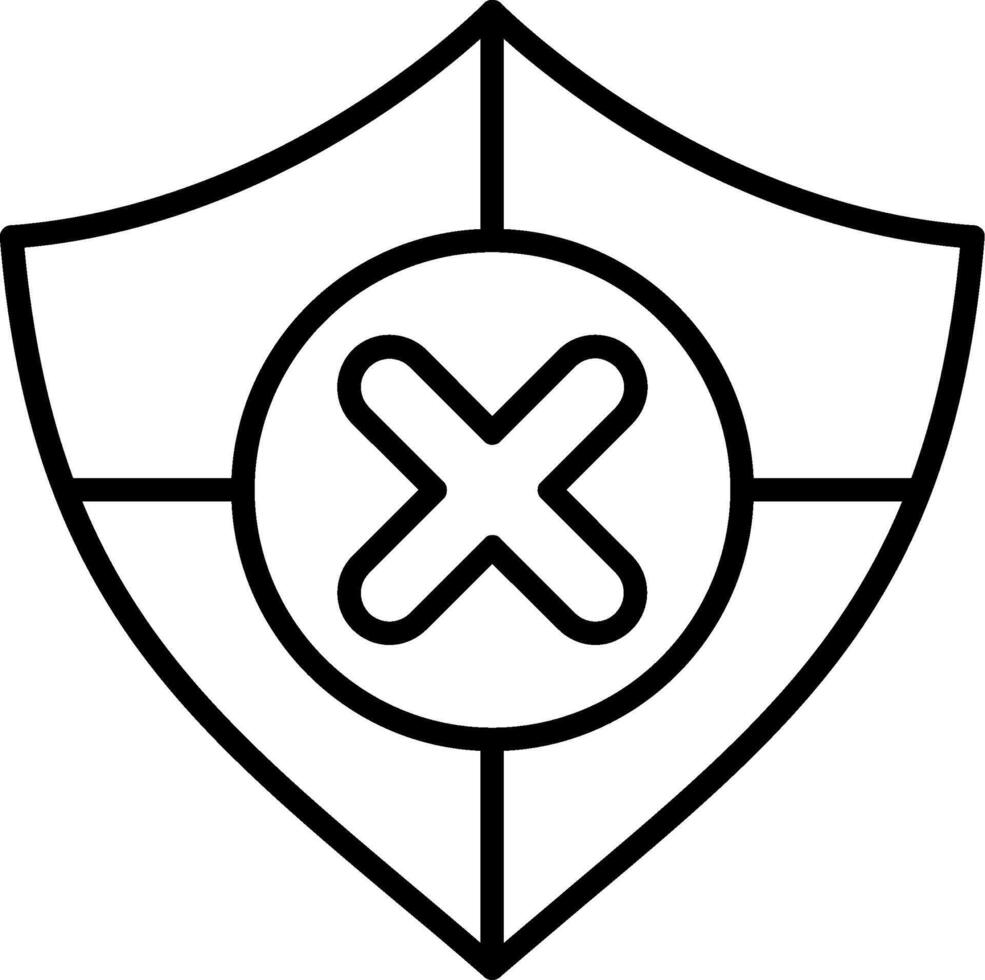 Unsafe Line Icon vector