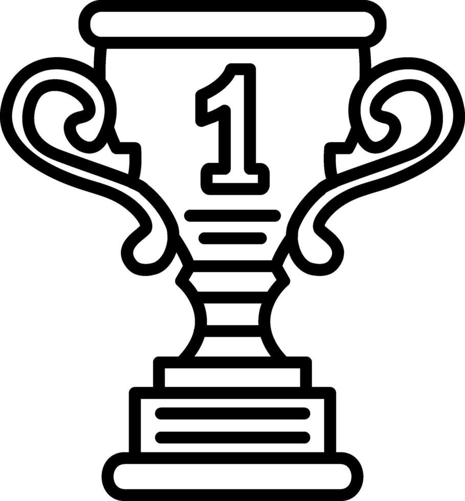 1st Prize Line Icon vector