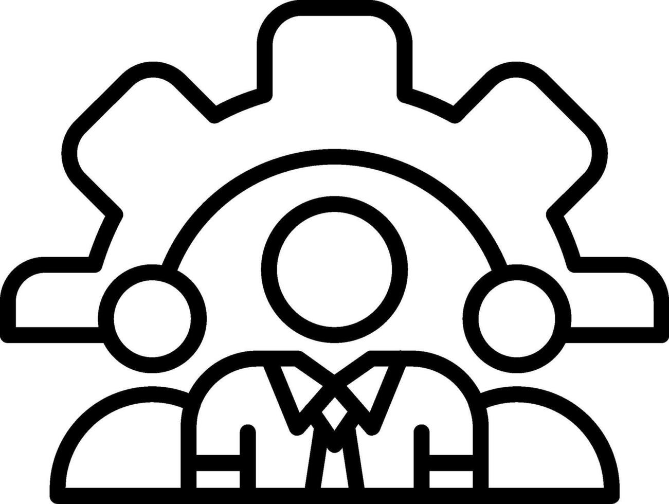 Team Management Line Icon vector