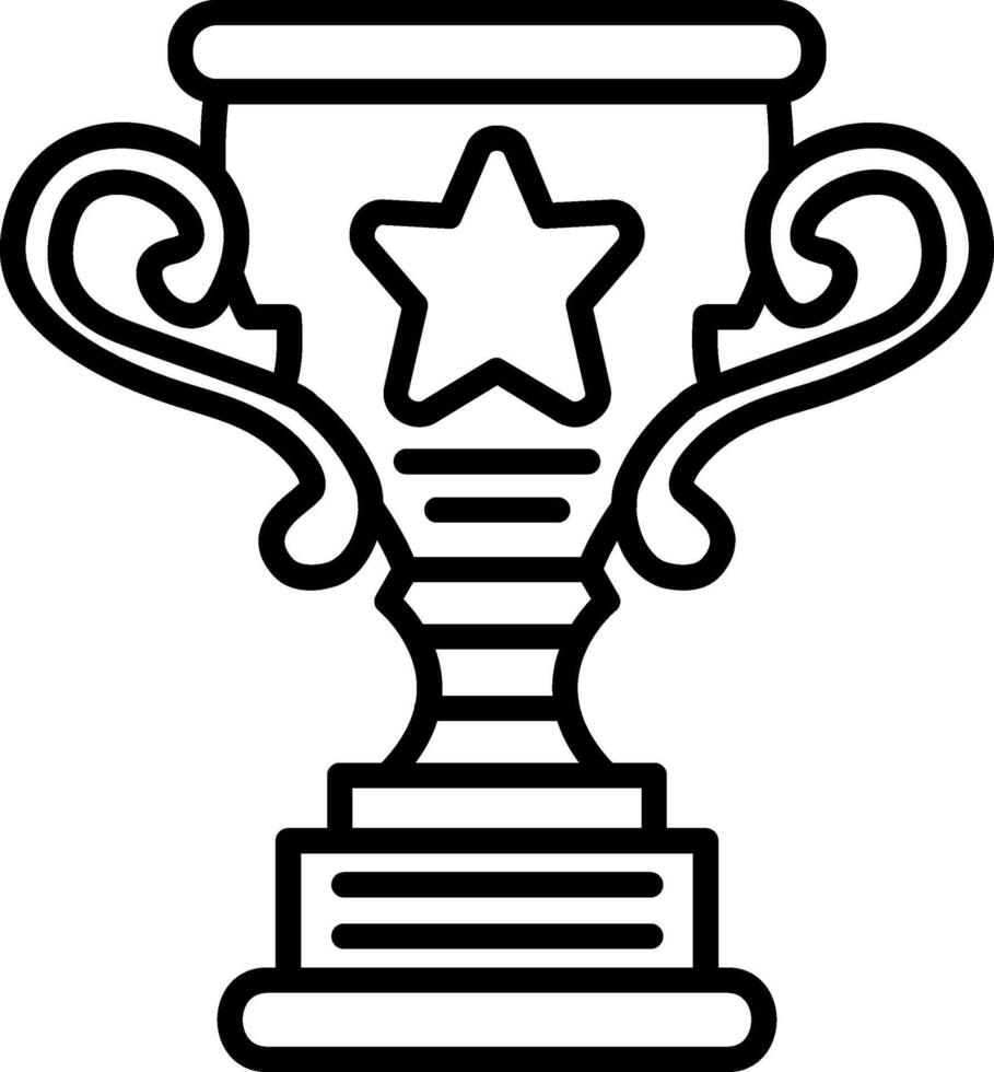 Trophy Star Line Icon vector