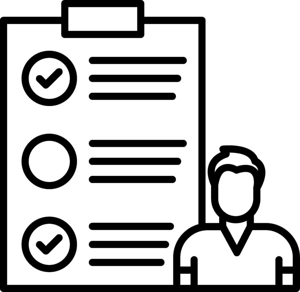 Assessment Line Icon vector